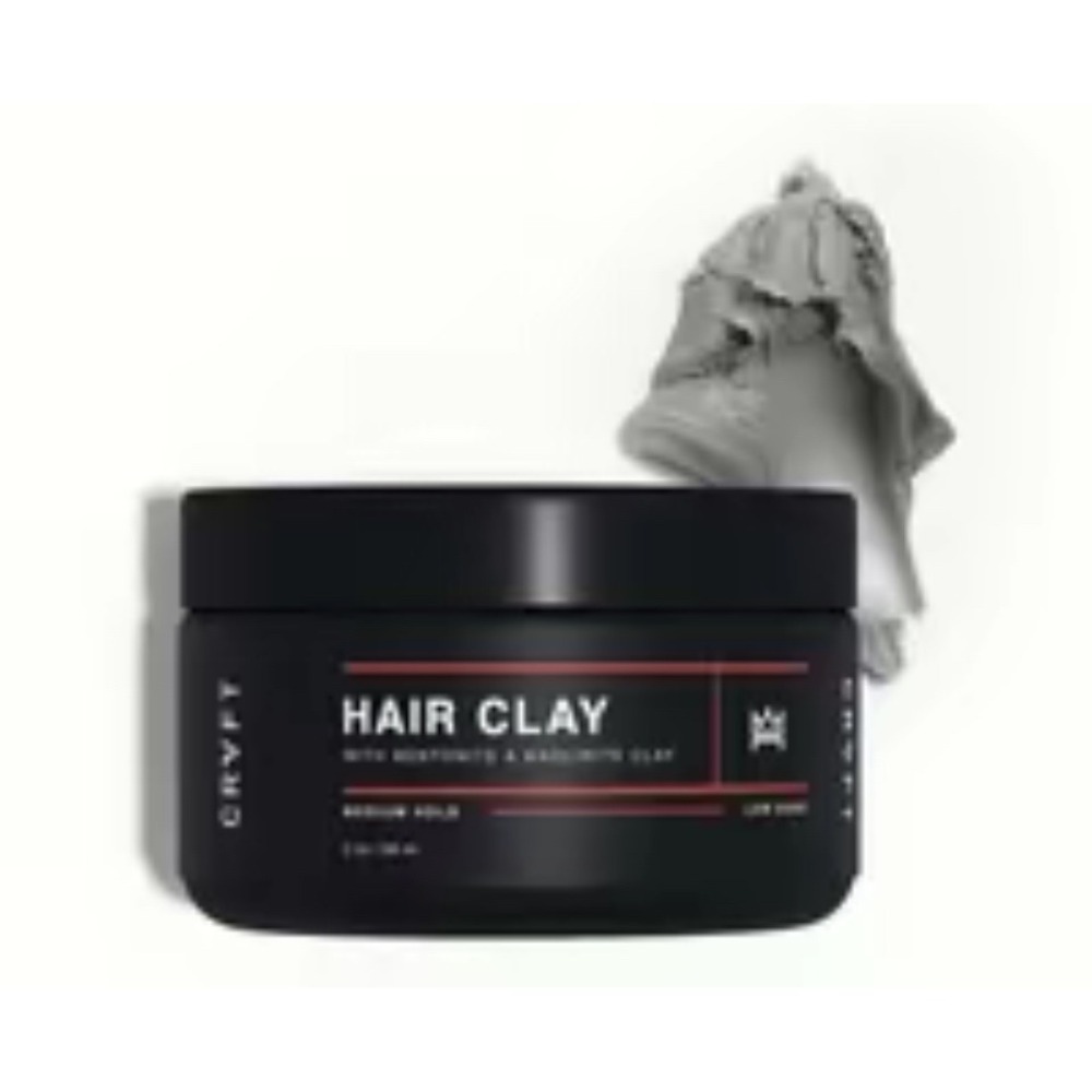 CRYFT Hair Clay Medium Hold‎ Low Shine Bentonite Kaolinite Clay 2 oz 60 ml New